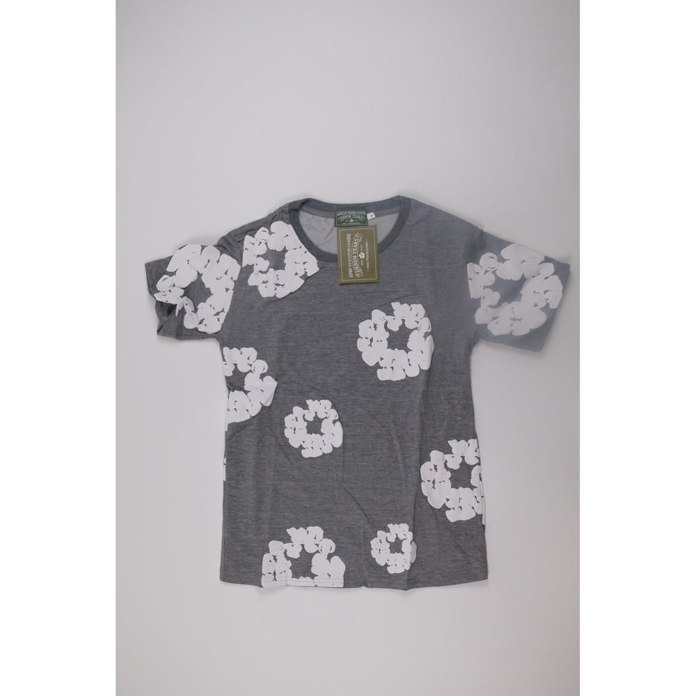 Denim Tears African Diaspora Tee Shirt Cotton Wreath S Grey Streetwear Casual